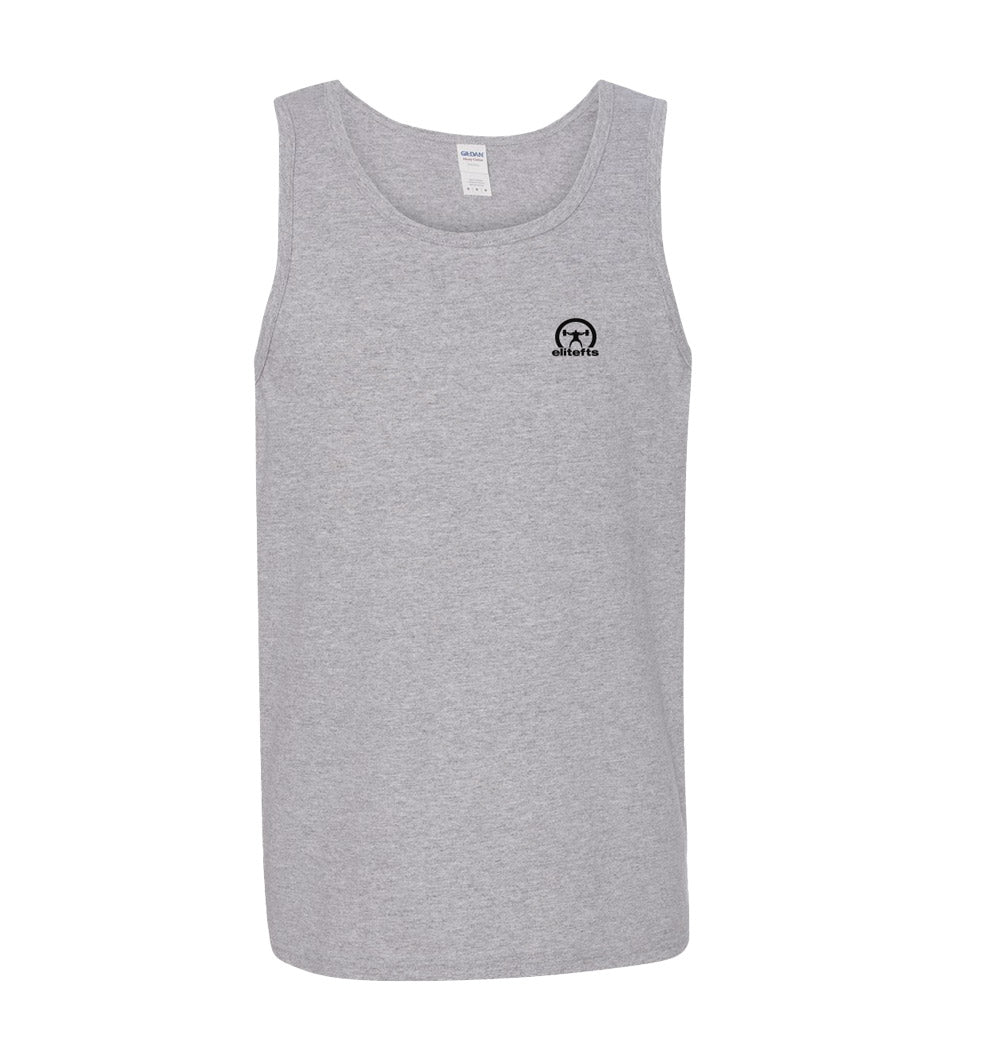 elitefts Crescent Black Small Tank Top grey