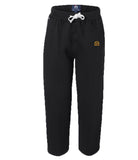 elitefts Crescent Gold Small Open Bottom Sweatpants black