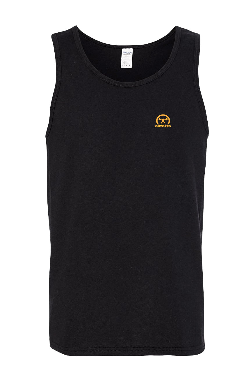 elitefts Crescent Gold Small Tank Top black