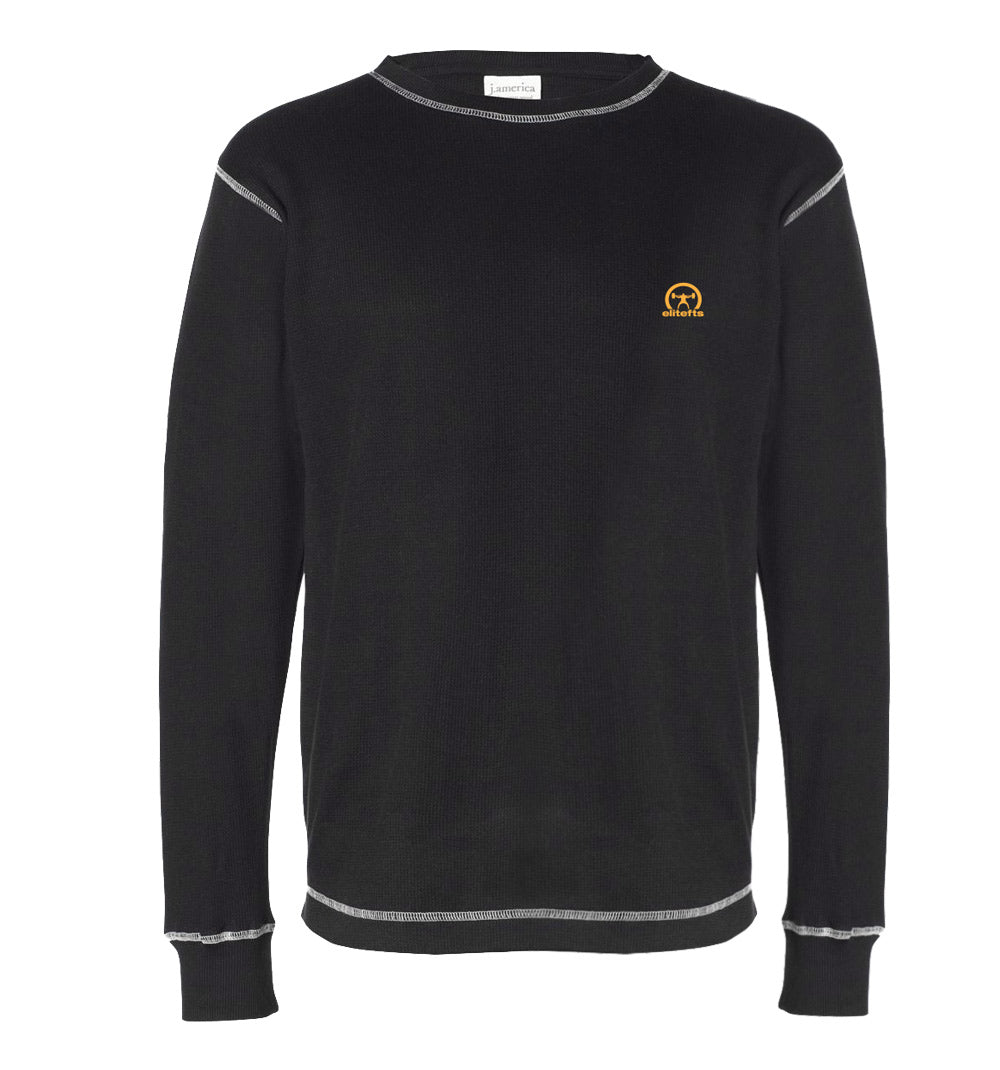 elitefts Crescent Gold Small Thermal Long Sleeve Shirt black