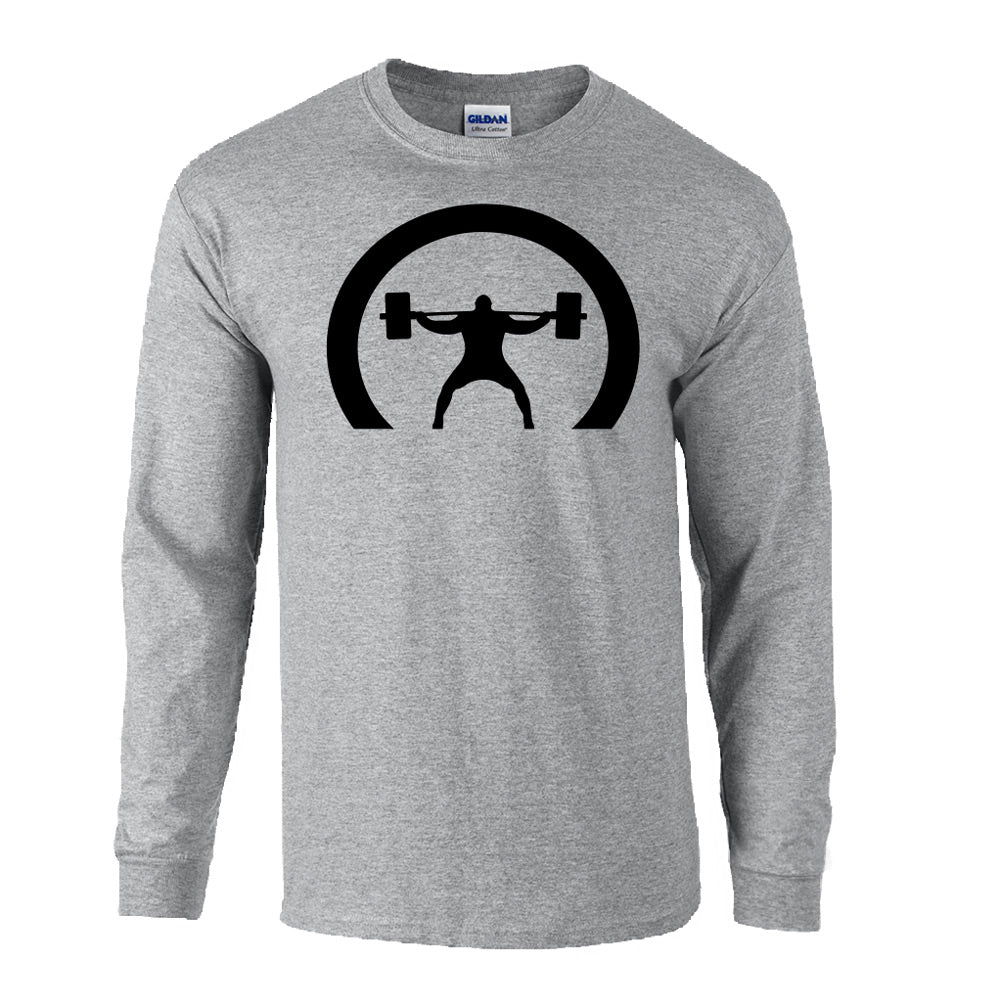 elitefts Crescent Only Black Long Sleeve T-Shirt Grey