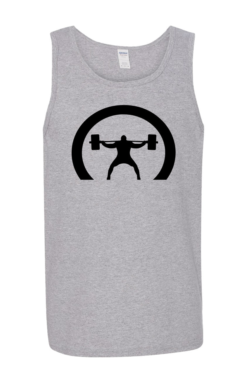 elitefts Crescent Only Black Tank Top grey