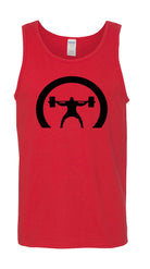 elitefts Crescent Only Black Tank Top red