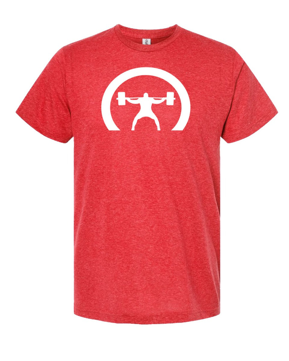 picture of elitefts Men's Crescent Only Premium T-Shirt red