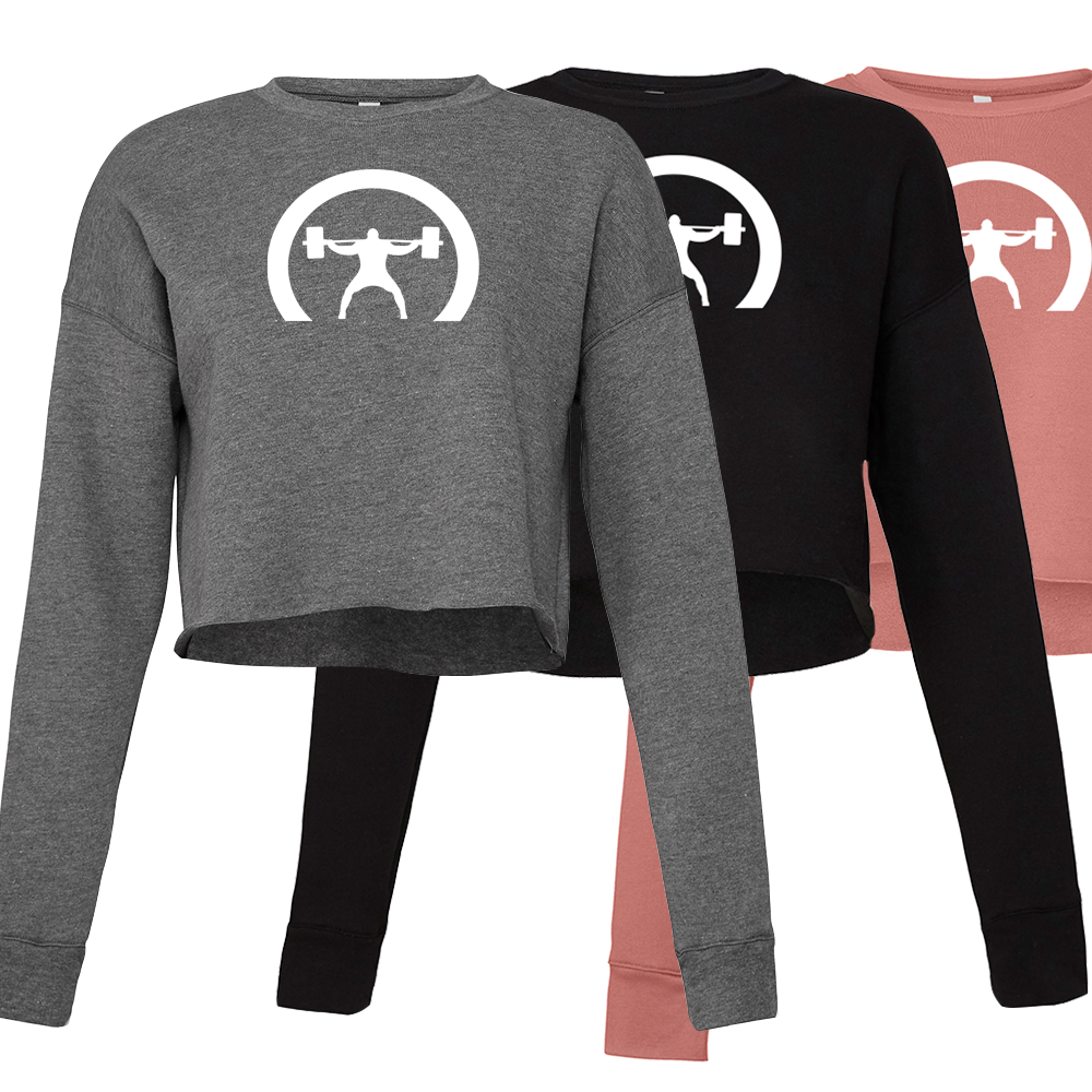 elitefts Crescent Only Women's Cropped Crew Fleece