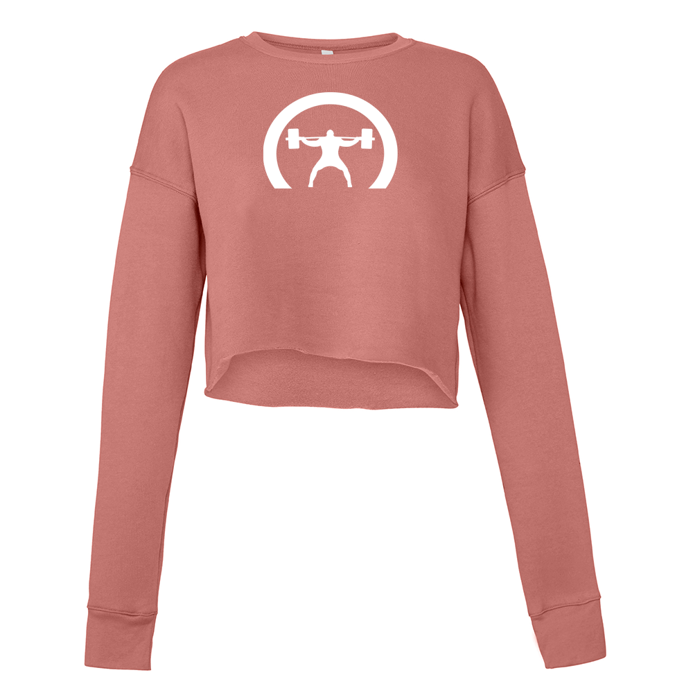 elitefts Crescent Only Women's Cropped Crew Fleece mauve