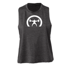 elitefts Crescent Only Women's Racerback Cropped Tank grey