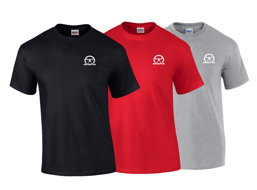 elitefts crescent white small tee 