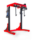 Red and black weightlifting frame with 'Cleats' branding on a white background