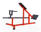 Red and black gym machine on a white background