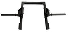 Black metal pull-up bar on a white background