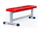 Elitefts Scholastic Dumbbell Flat Bench Platinum Frame Red Pad