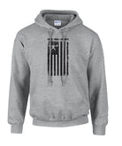 elitefts Focus Trust Strength Flag Black Hoodie grey