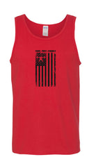 elitefts Focus Trust Strength Flag Black Tank Top red