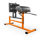 Orange and black gym machine on a white background
