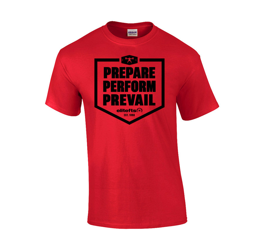 picture of elitefts PPP Badge T-Shirt Red