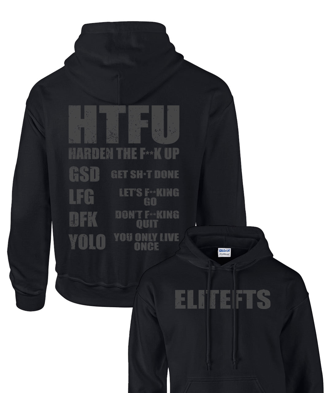 elitefts HTFU Hoodie black