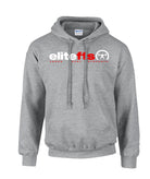 elitefts Tagline Red White Hoodie grey