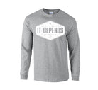 elitefts It Depends Long Sleeve T-Shirt grey
