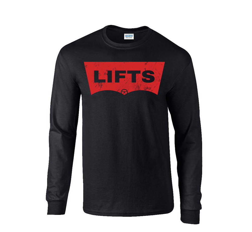 elitefts Red Lifts Long Sleeve T-Shirt black