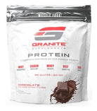 Granite Supplements protein powder package with chocolate flavor indication
