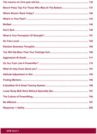  Teachings and Tips From A Tore Up Gym Rat Table of contents page 2