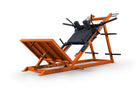 Orange and black gym machine on a white background