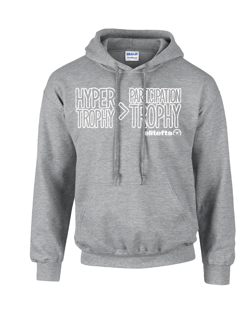 elitefts Hyper Trophy>Participation Trophy Hoodie grey