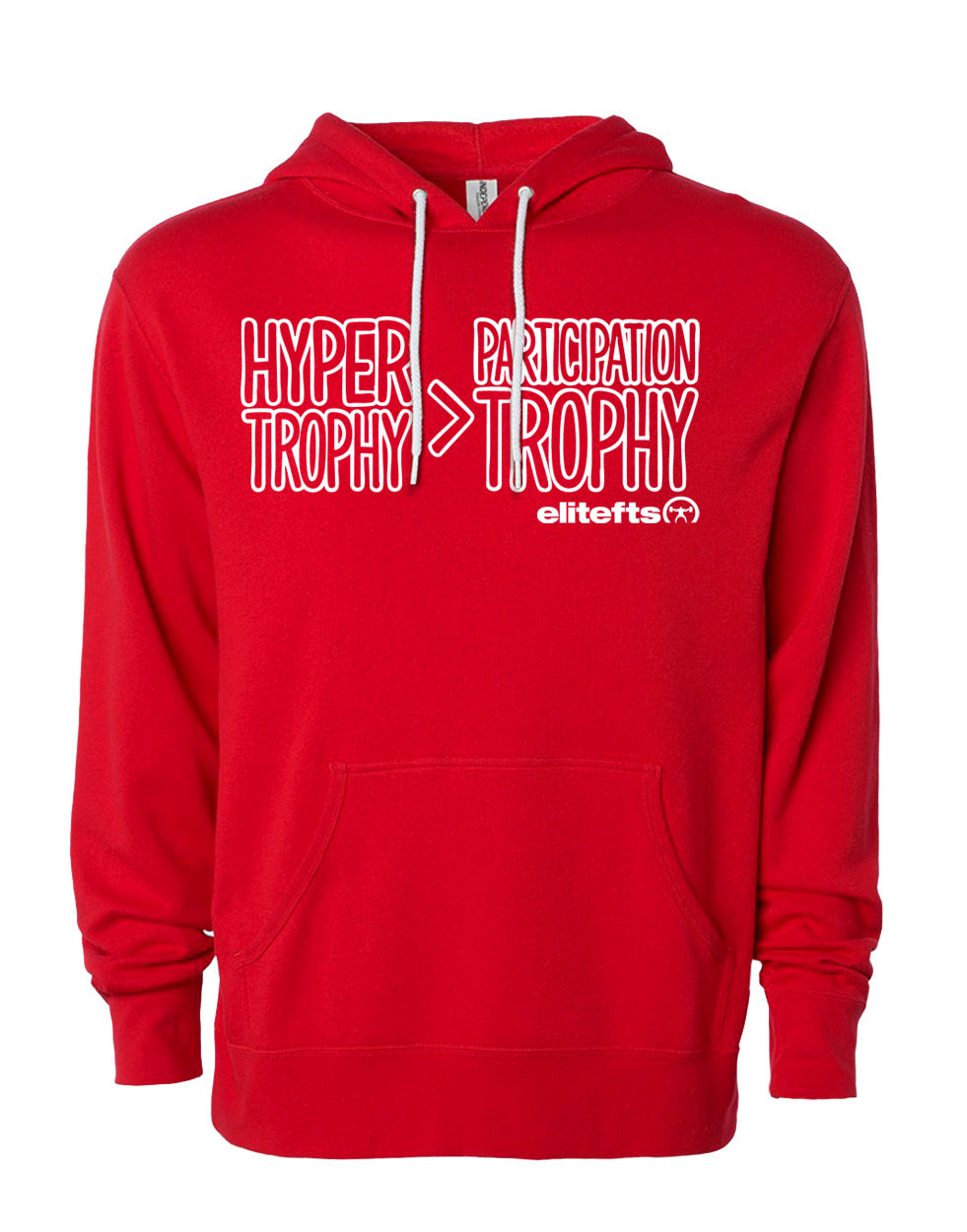 elitefts Hyper Trophy>Participation Trophy Lightweight Hoodie red
