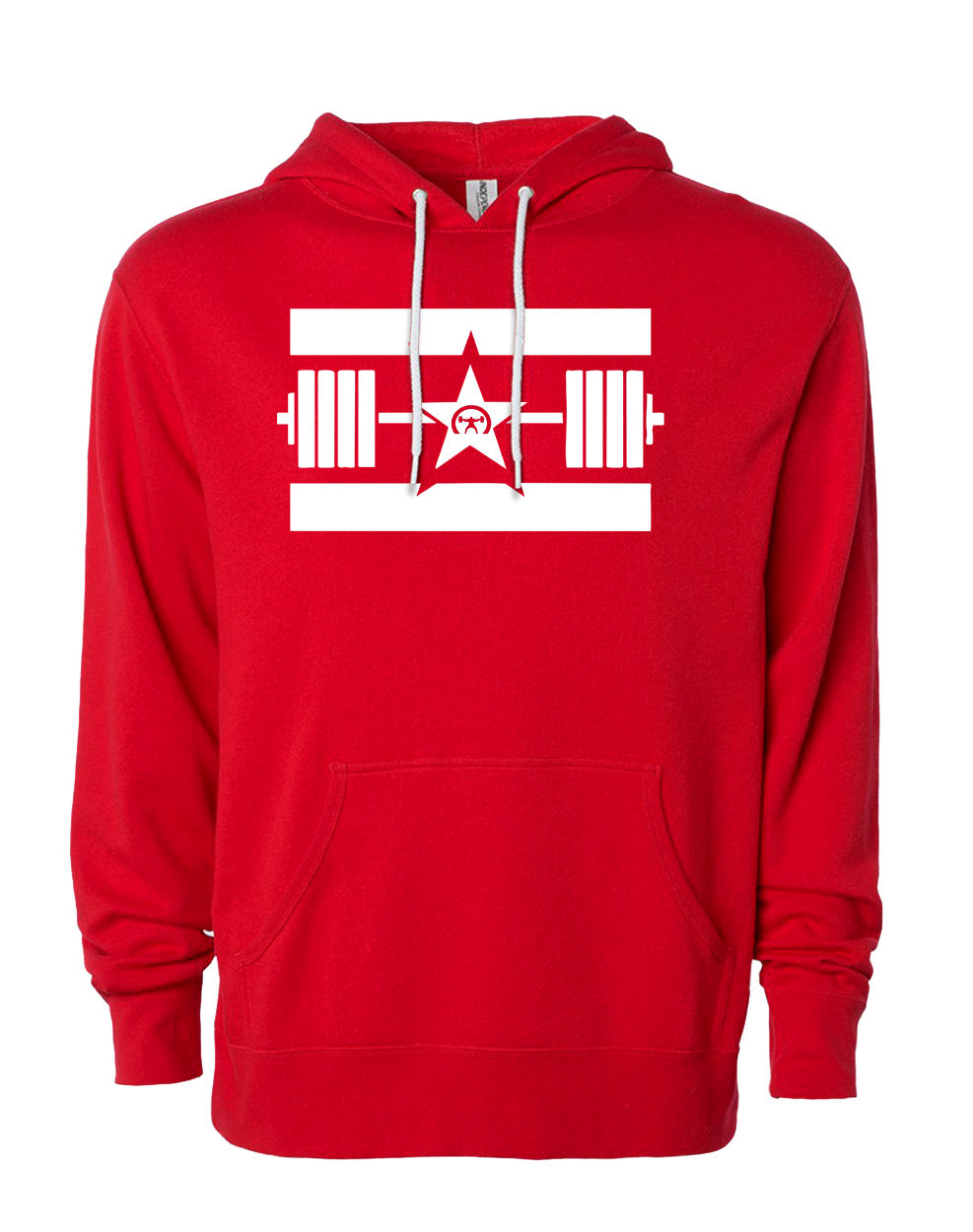 elitefts Iron Star Lightweight Hoodie Red