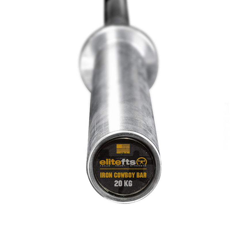 ELITEFTS IRON COWBOY POWER BAR end cap close up