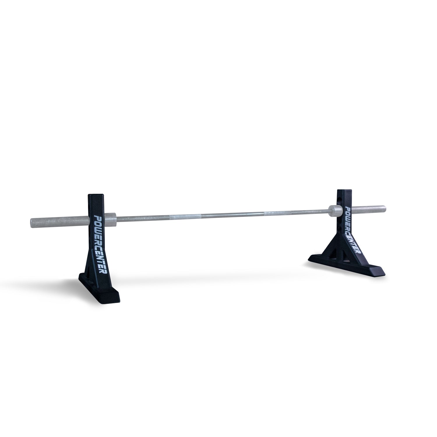 Barbell with weight plates on a white background