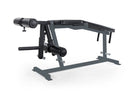 Black weight lifting bench on a white background