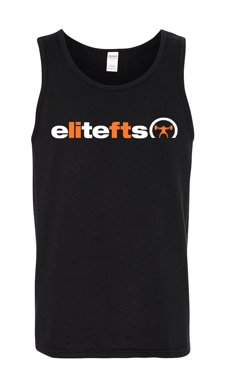 elitefts Lift Orange Tank Top blaci