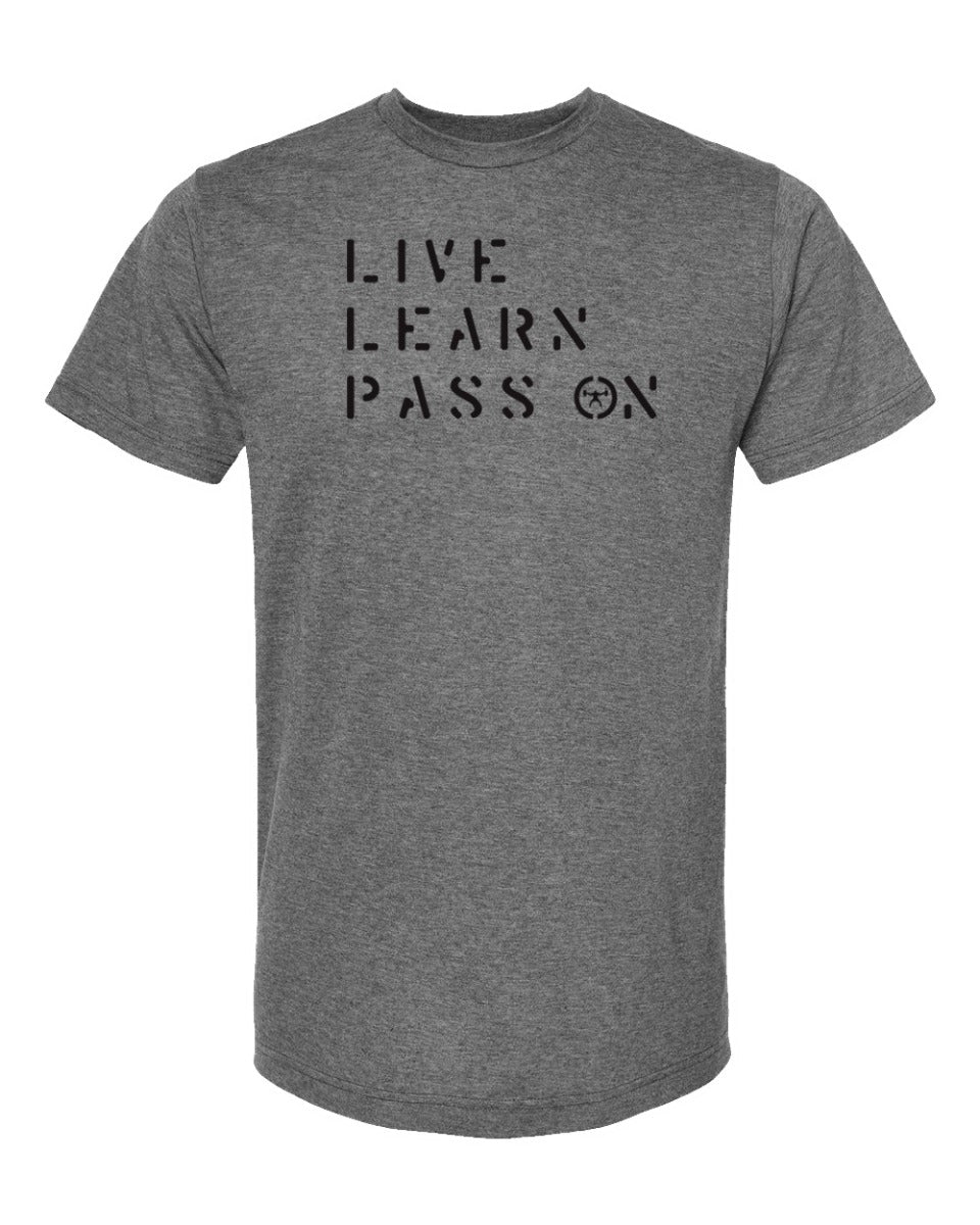 picture of elitefts Live Learn Pass On Premium T-Shirt grey