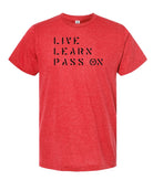 picture of elitefts Live Learn Pass On Premium T-Shirt red