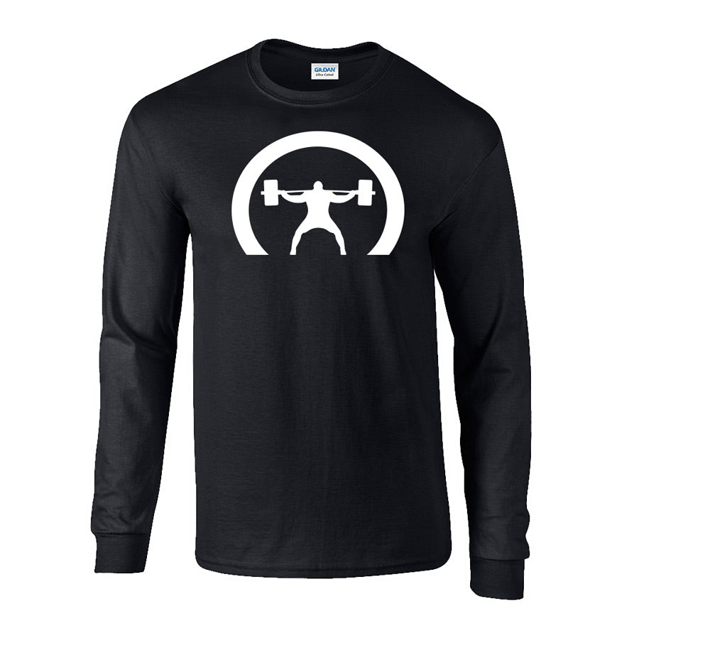 picture of elitefts Men's Crescent Only Long Sleeve T-Shirt Black