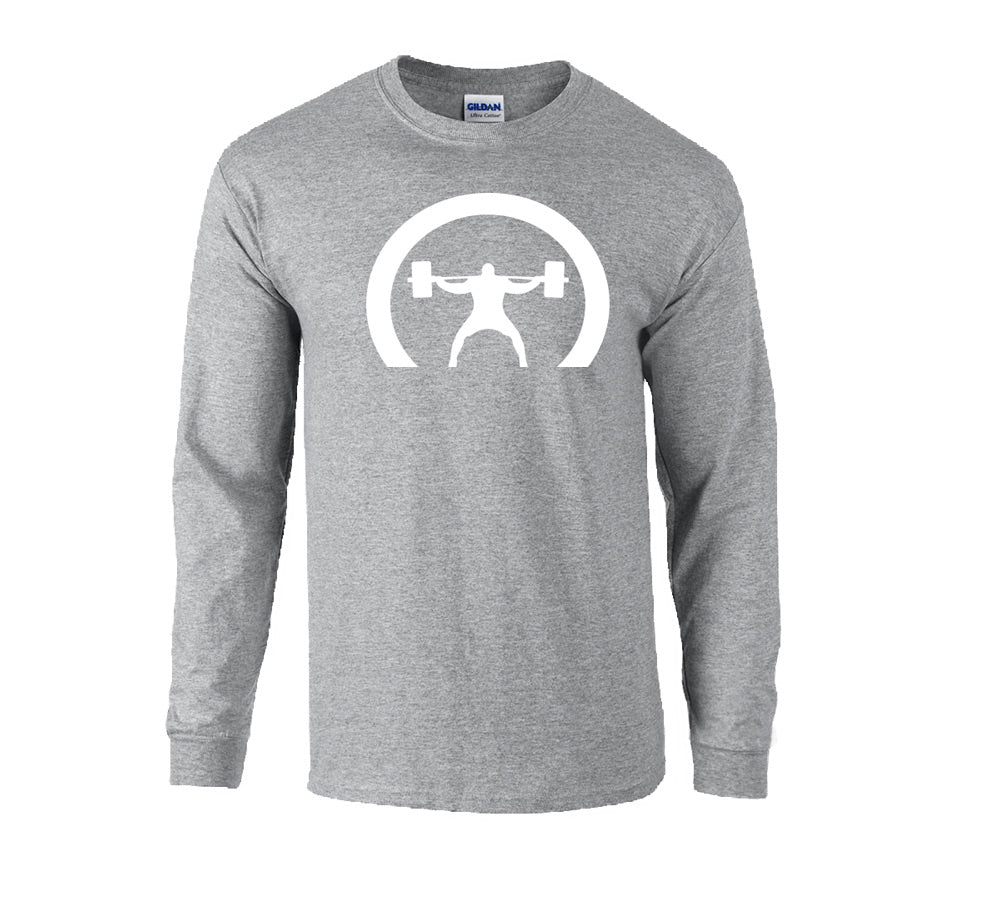 picture of elitefts Men's Crescent Only Long Sleeve T-Shirt grey