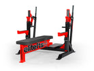 elitefts Signature Competition Olympic Bench with Safeties Foot Lever and Logo Panels