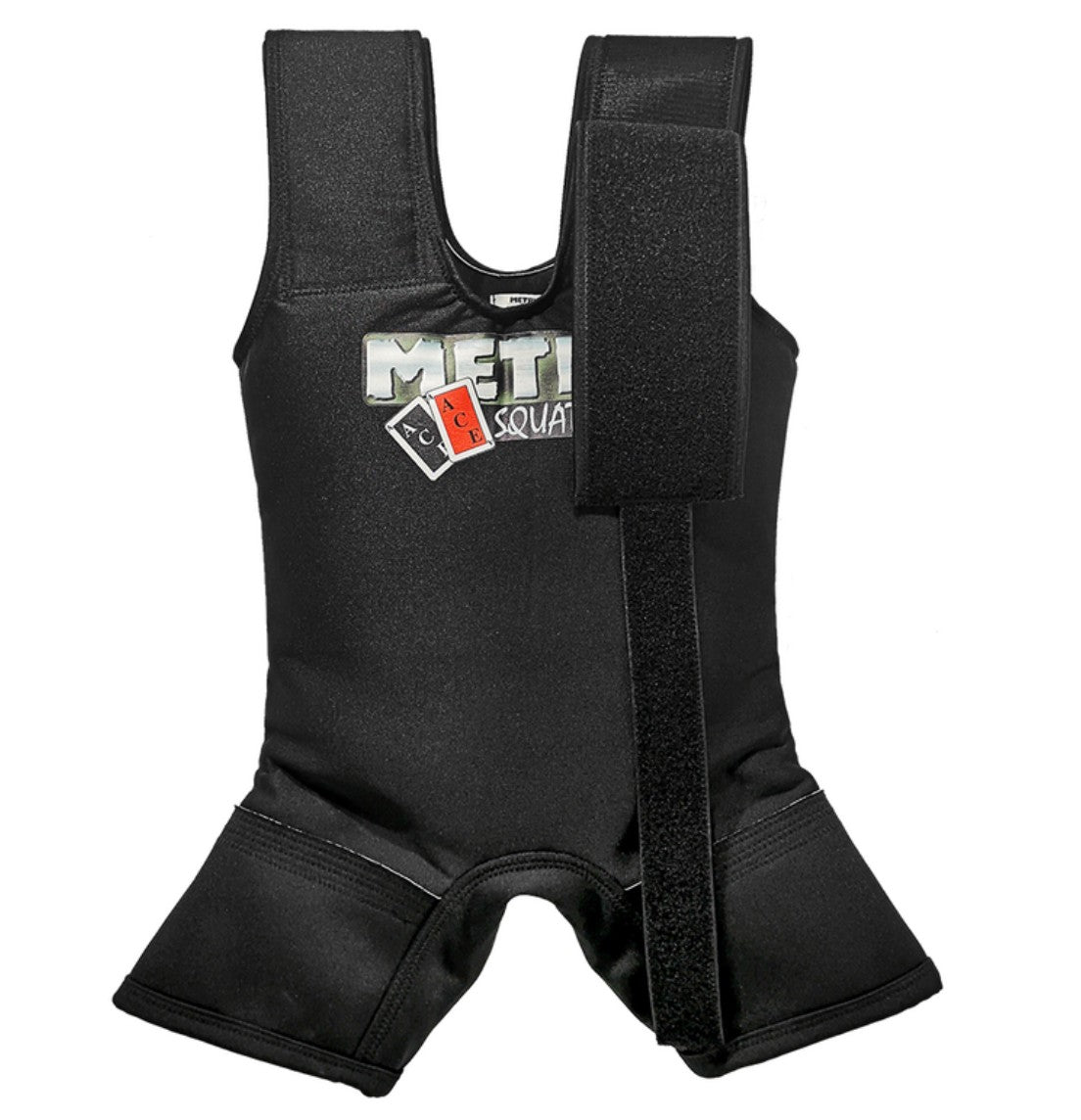 picture of Metal Ace Squat Suit showing velcro strap