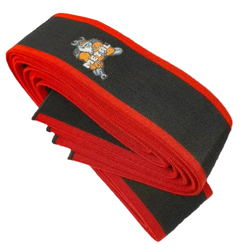picture of Metal Black and Red Knee Wraps