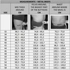 picture of metal brief size chart