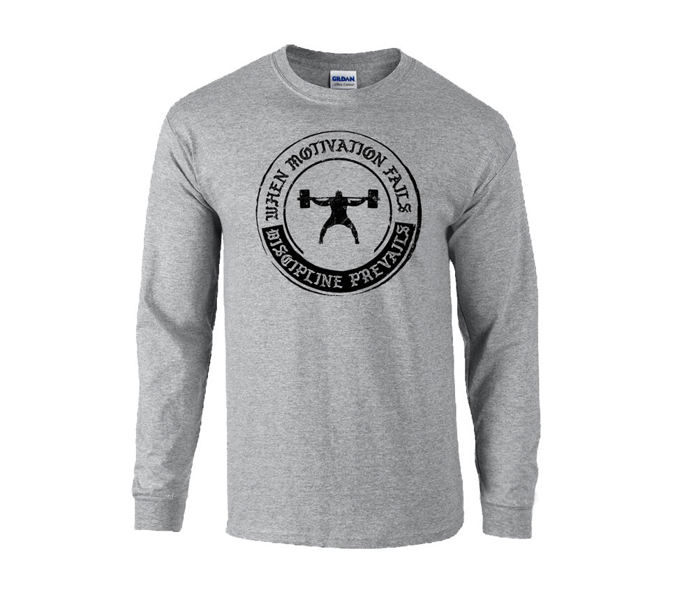 elitefts motivation long sleeve t-shirt grey