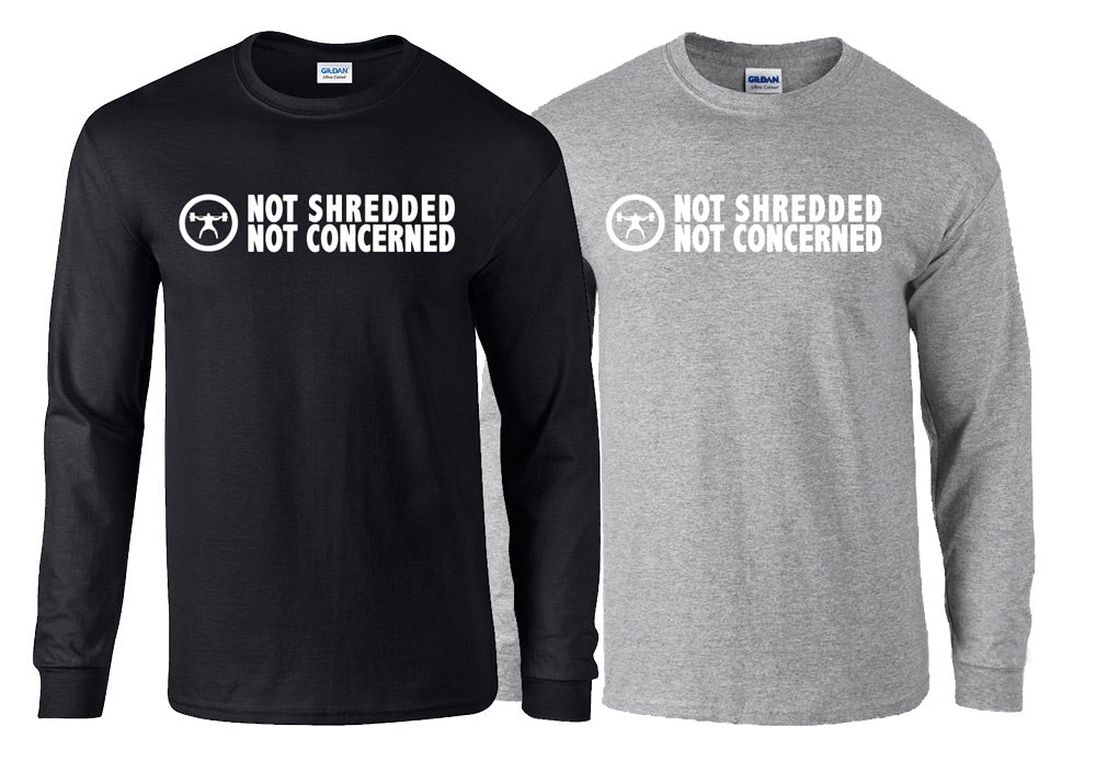 picture of elitefts Not Shredded Not Concerned Long Sleeve T-Shirt