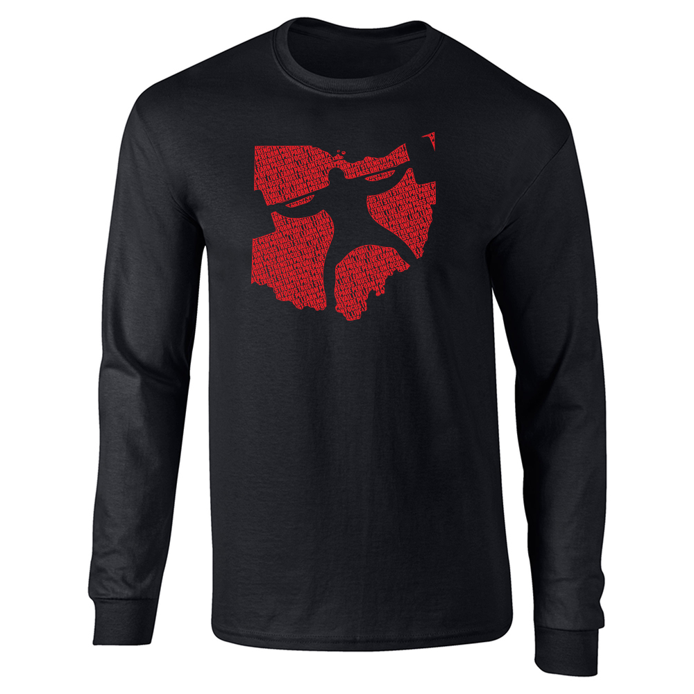 picture of elitefts Ohio Squatter Long Sleeve T-Shirt black