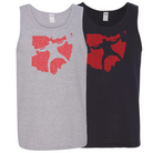 two tank tops, one black and one gray, with an Ohio Squatter decal on the chest