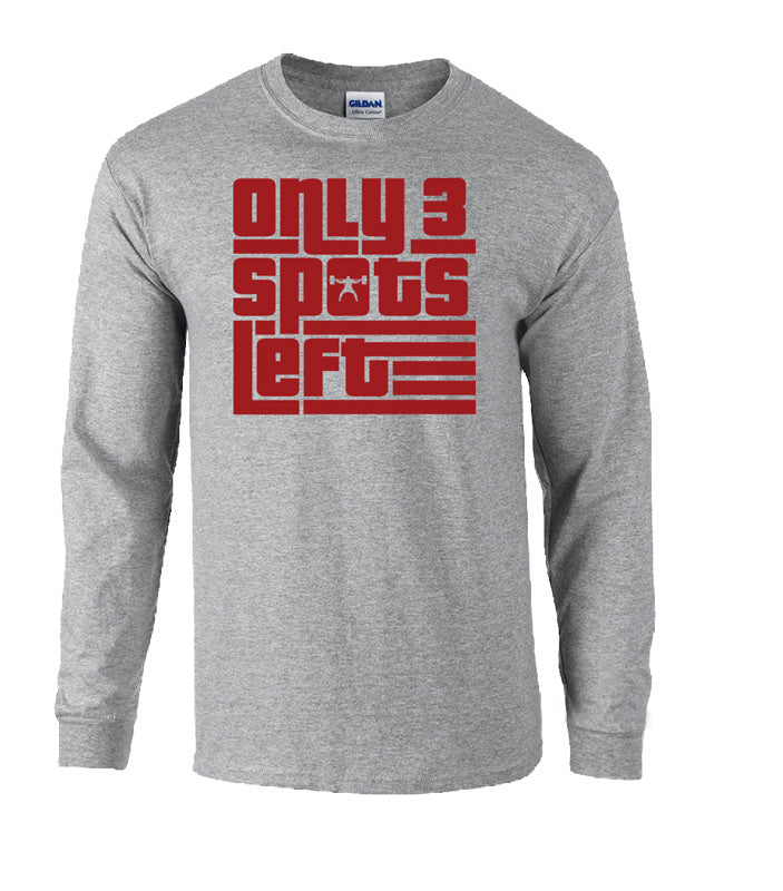 picture of elitefts Only 3 Spots Left Long Sleeve T-Shirt grey