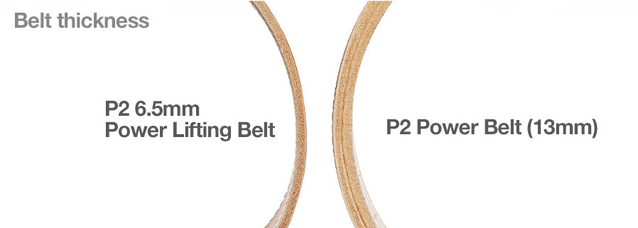 picture of COMPARISON BETWEEN THE P2 6.5MM POWERLIFTING BELT AND THE 13MM P2 POWER BELT