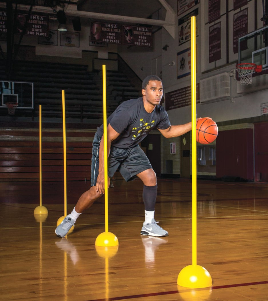 picture of a person going through the  PowerMax Agility Poles