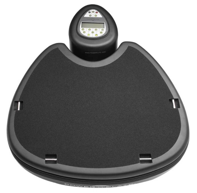 Black electronic scale on a white background